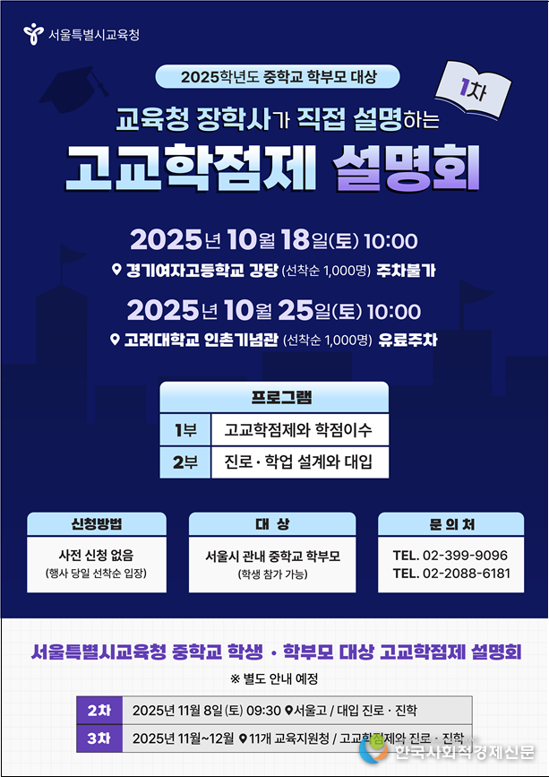 (포스터)중학교 학부모 대상 고교학점제 설명회 