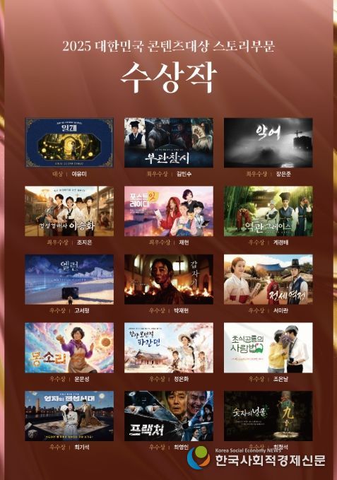 2025 대한민국 콘텐츠 대상 스토리 부문 수상작